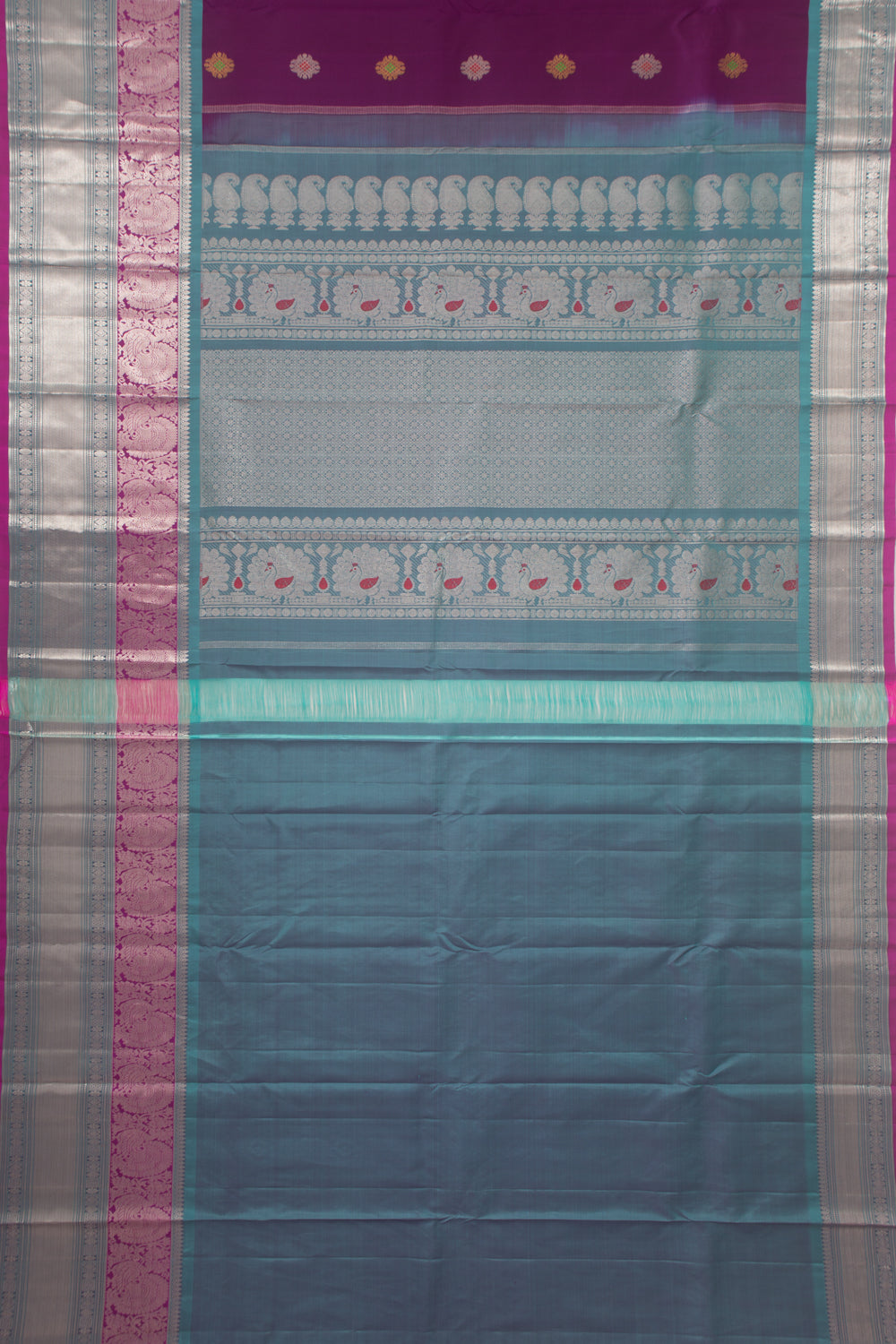 Kanchipuram Silk Butta Purple Saree