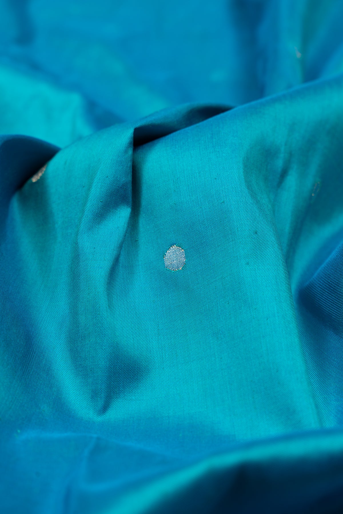 Paithani Silk Butta Sky Blue Saree With Triple Muniya Border