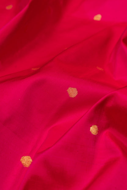 Paithani Silk Butta Pink Saree With Akruthi Border