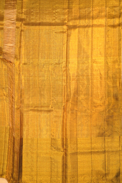 Kanchipuram Silk Tissue Butta Gold Saree