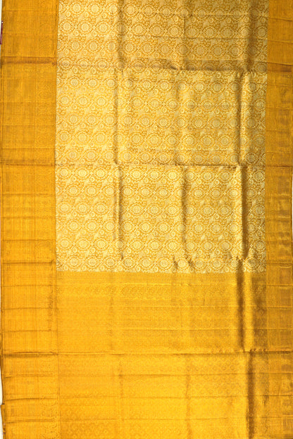 Kanchipuram Silk Tissue Brocade Gold Saree