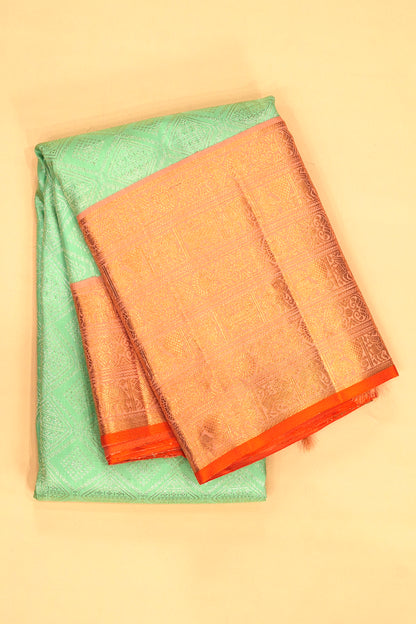 Kanchipuram Silk Brocade Green Saree