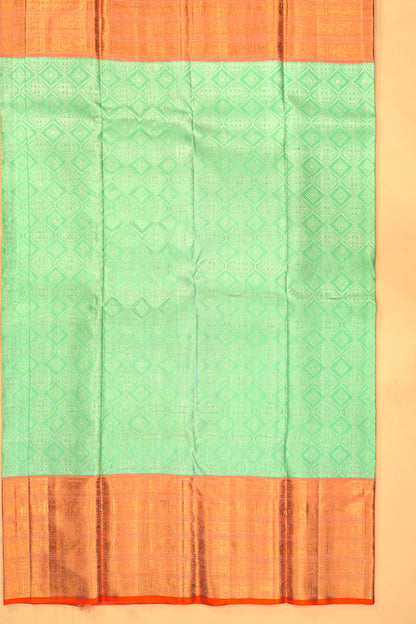 Kanchipuram Silk Brocade Green Saree