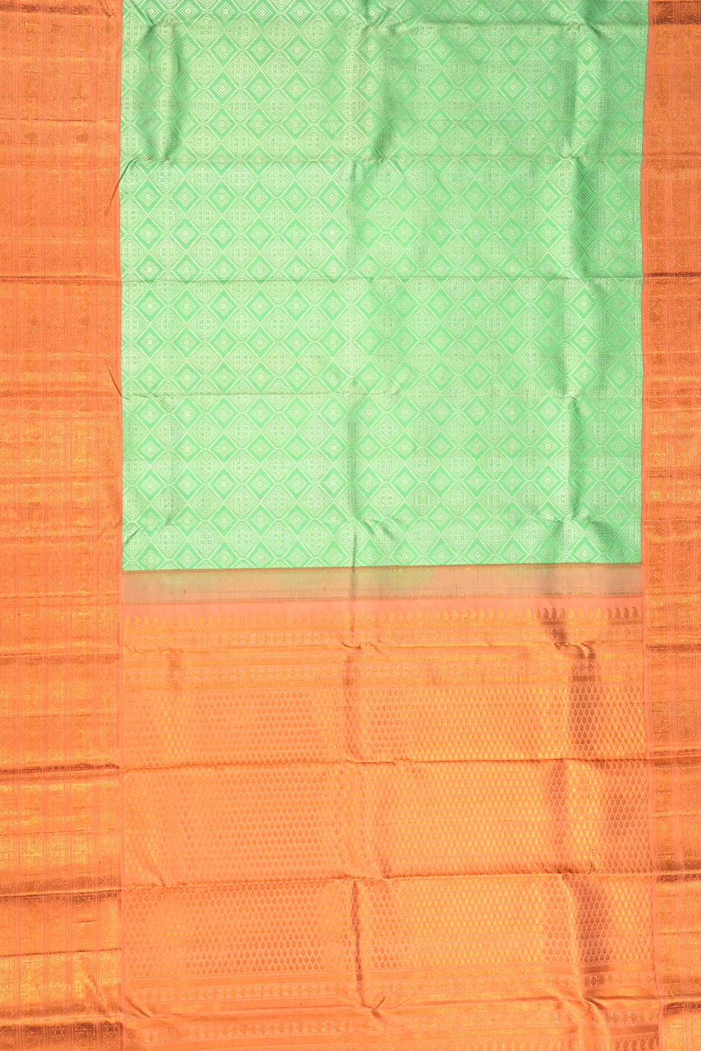 Kanchipuram Silk Brocade Green Saree