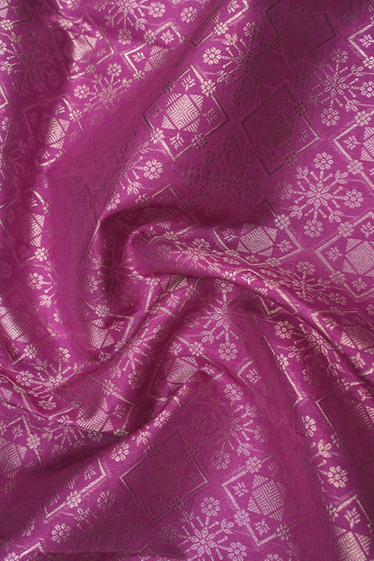 Kanchipuram Silk Brocade Lavender Saree