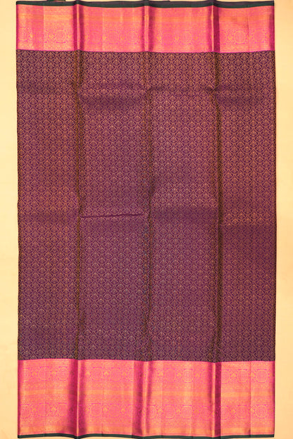 Kanchipuram Silk Brocade Purple Saree