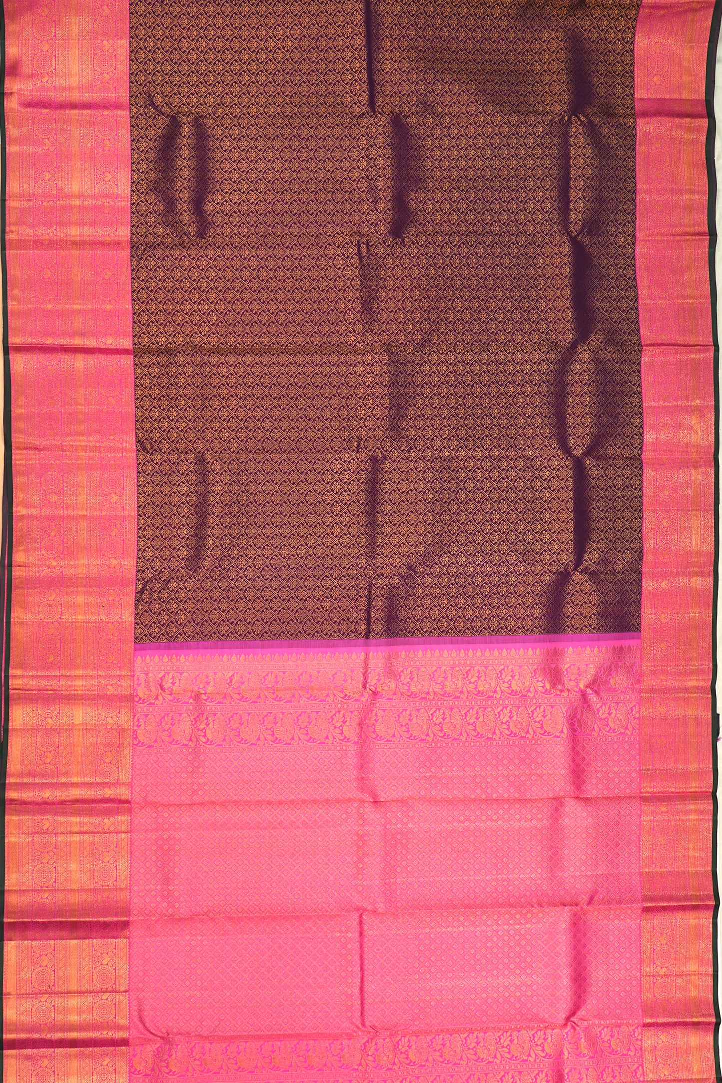 Kanchipuram Silk Brocade Purple Saree