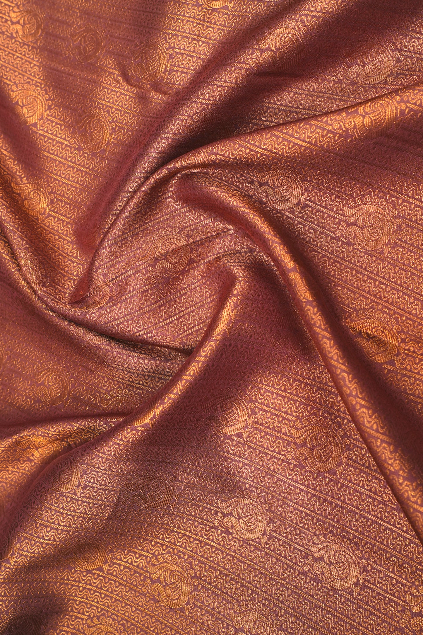 Kanchipuram Silk Brocade Lilac Saree
