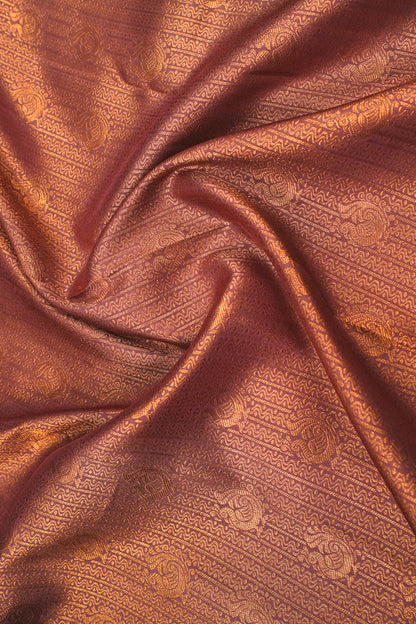 Kanchipuram Silk Brocade Lilac Saree