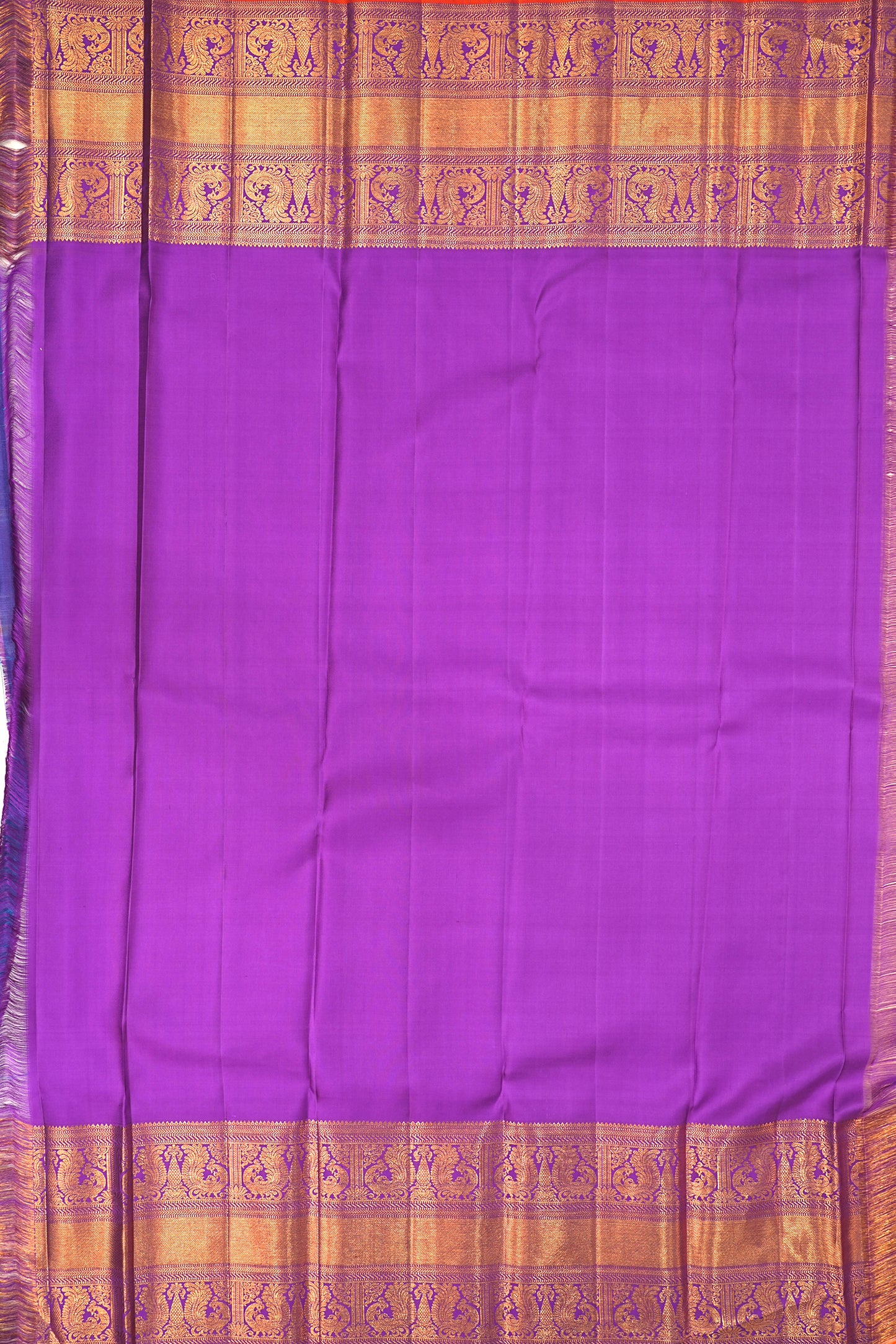 Kanchipuram Silk Brocade Lilac Saree