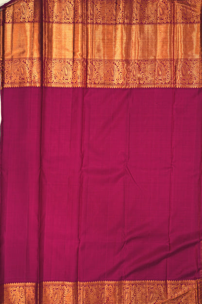 Kanchipuram Silk Jaal And Butta Pastel Orange Saree