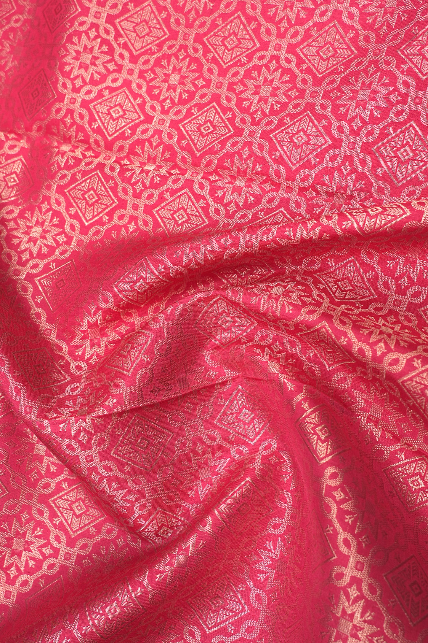 Kanchipuram Silk Brocade Pink Saree