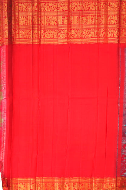 Kanchipuram Silk Brocade Sky Blue Saree