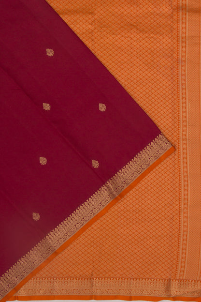 Soft Silk Butta Maroon Saree