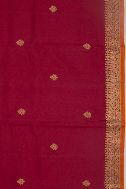 Soft Silk Butta Maroon Saree