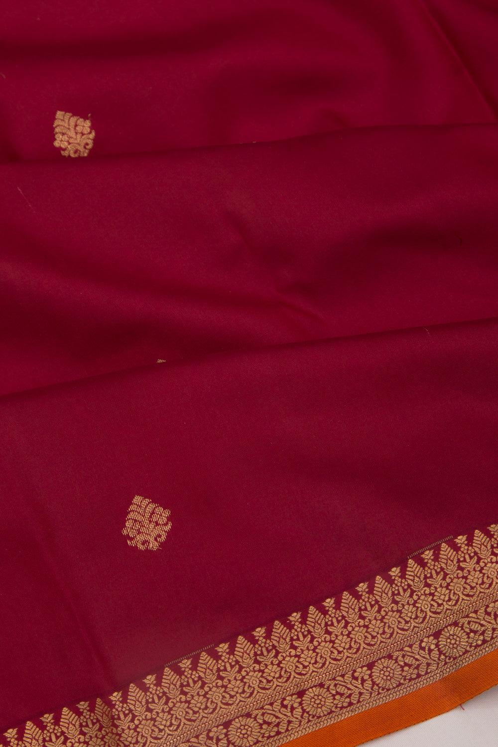 Soft Silk Butta Maroon Saree