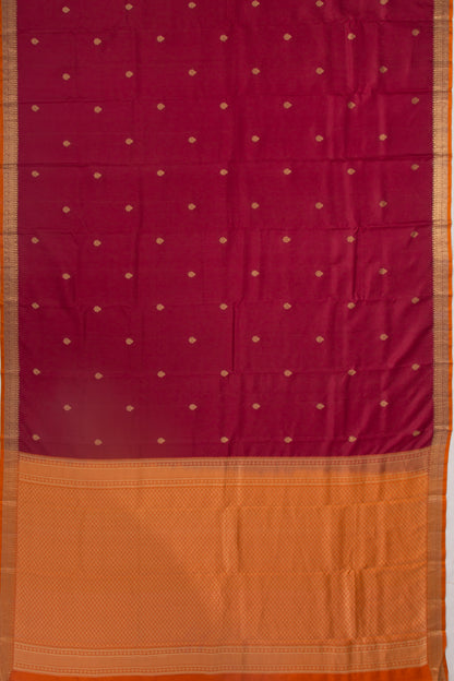 Soft Silk Butta Maroon Saree