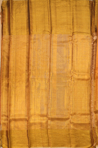 Kanchipuram Silk Tissue Brocade Gold Saree