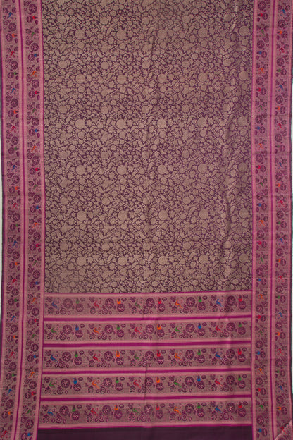 Kanchipuram Silk Brocade Purple Saree
