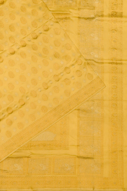 Banarasi Silk Butta Pale Yellow Saree
