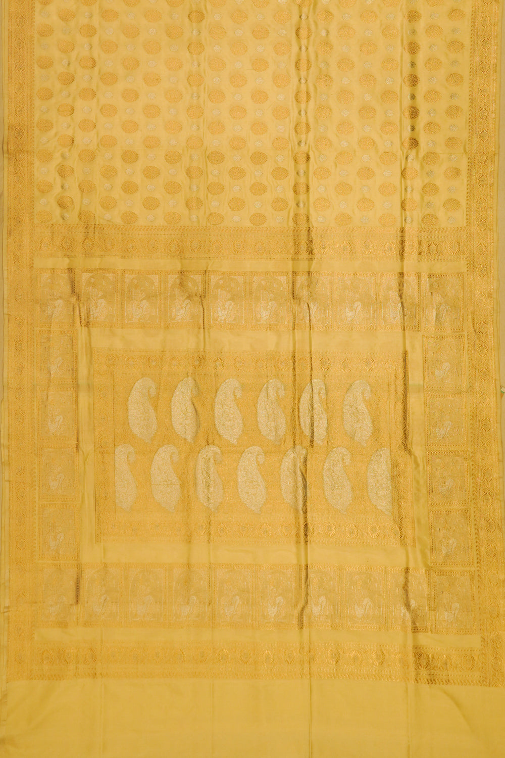 Banarasi Silk Butta Pale Yellow Saree