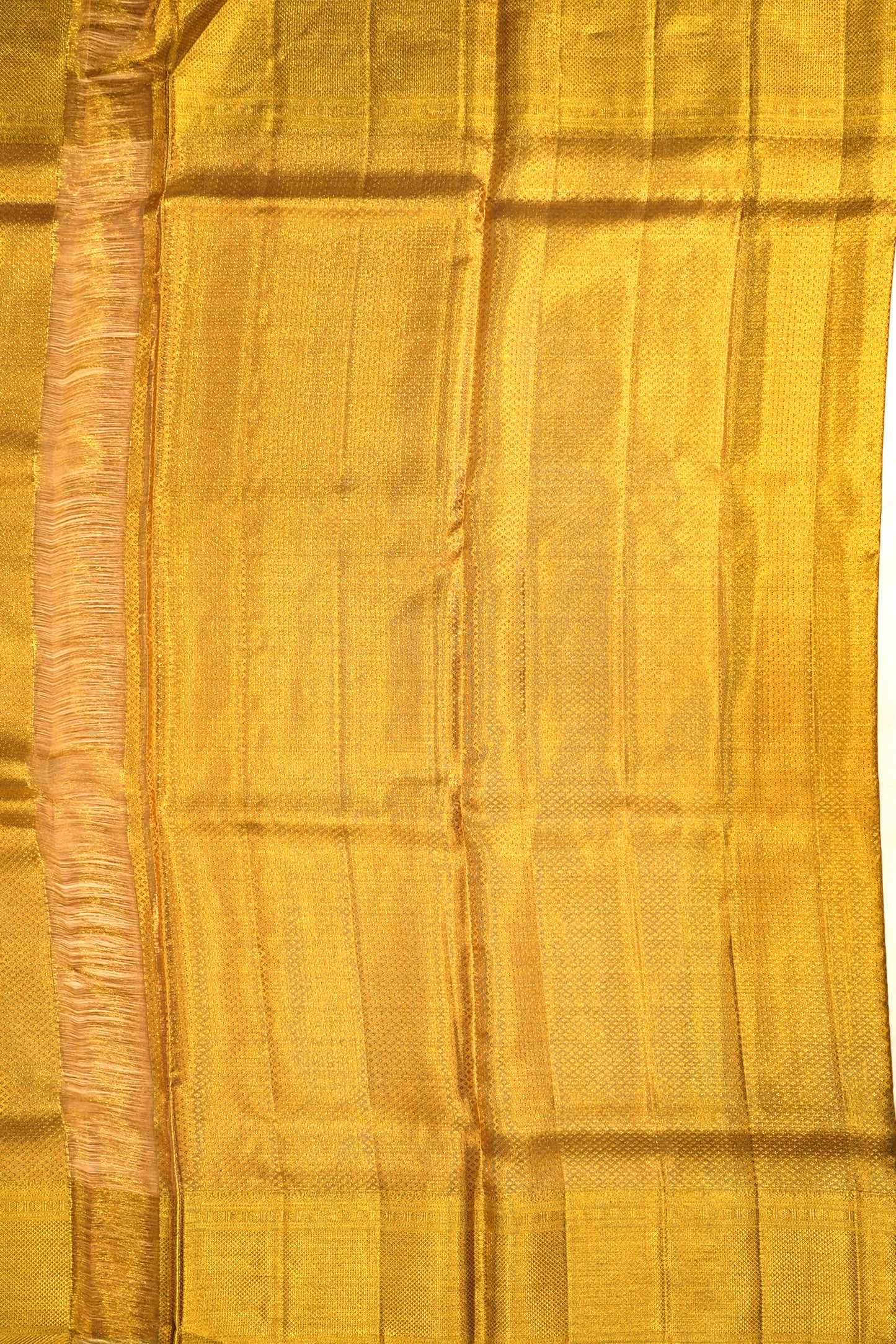 Kanchipuram Silk Tissue Brocade Gold Saree