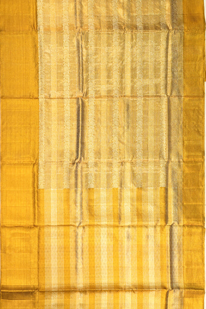 Kanchipuram Silk Tissue Brocade Gold Saree
