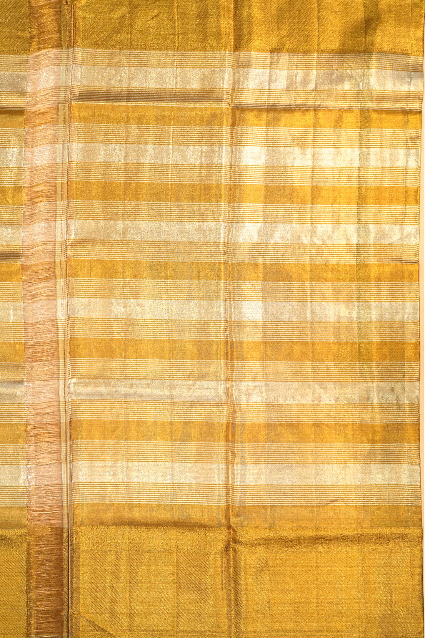 Kanchipuram Silk Tissue Brocade Gold Saree