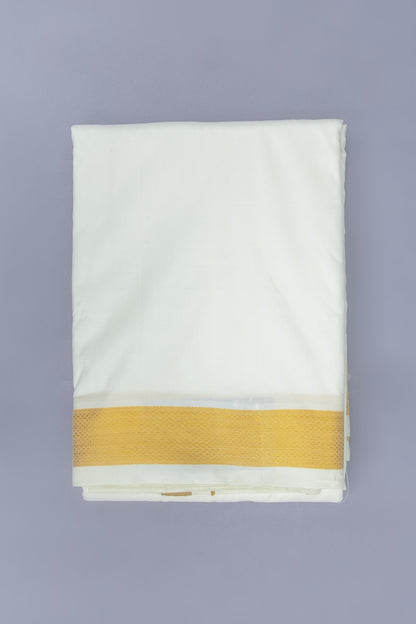 Kanchipuram Silk Plain White Dhoti