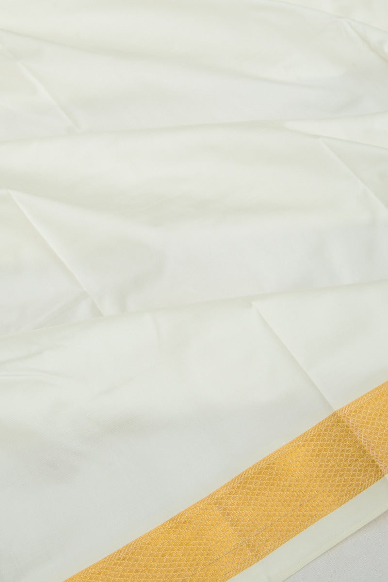 Kanchipuram Silk Plain White Dhoti