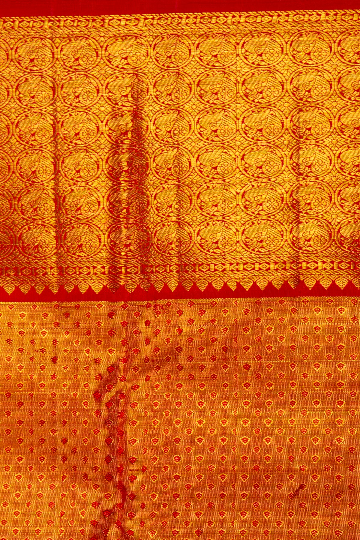 Kanchipuram Silk Tissue Butta Multicolour Saree