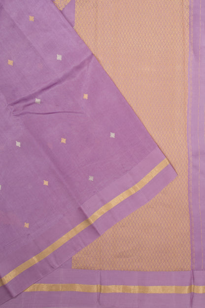 Banarasi Katan Silk Half-n-Half And Jaal And Butta Lavender Saree