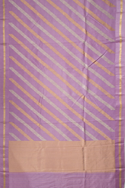Banarasi Katan Silk Half-n-Half And Jaal And Butta Lavender Saree