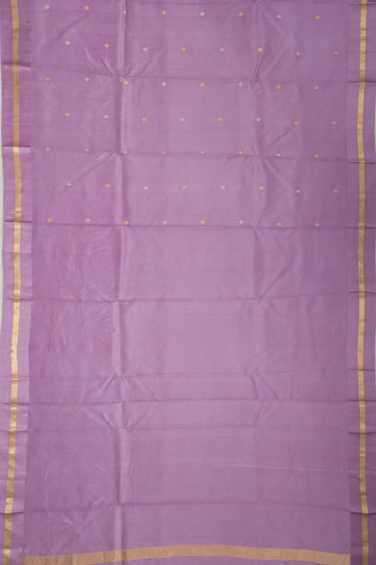 Banarasi Katan Silk Half-n-Half And Jaal And Butta Lavender Saree