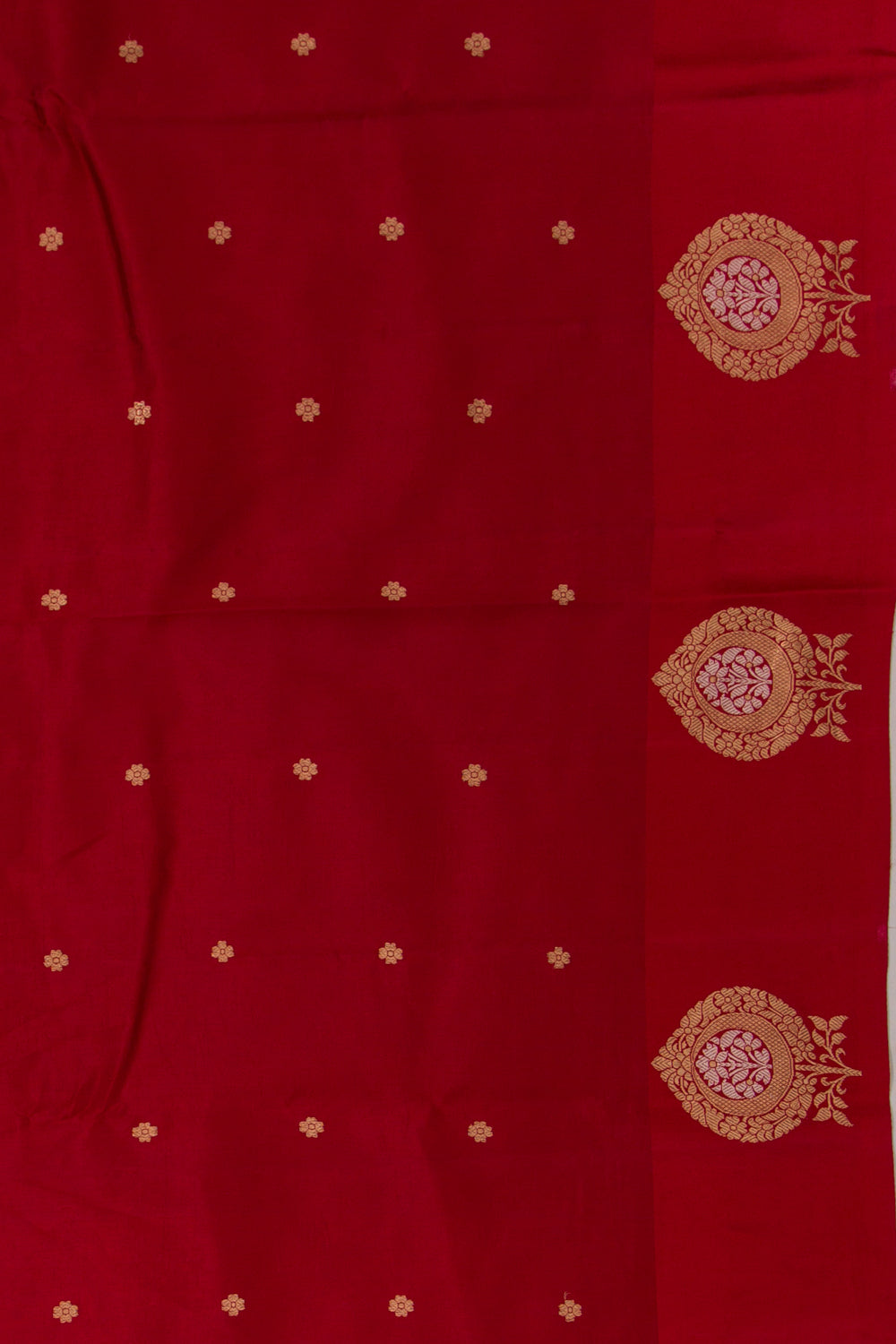 Banarasi Katan Silk Butta Red Saree