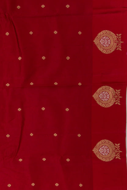 Banarasi Katan Silk Butta Red Saree