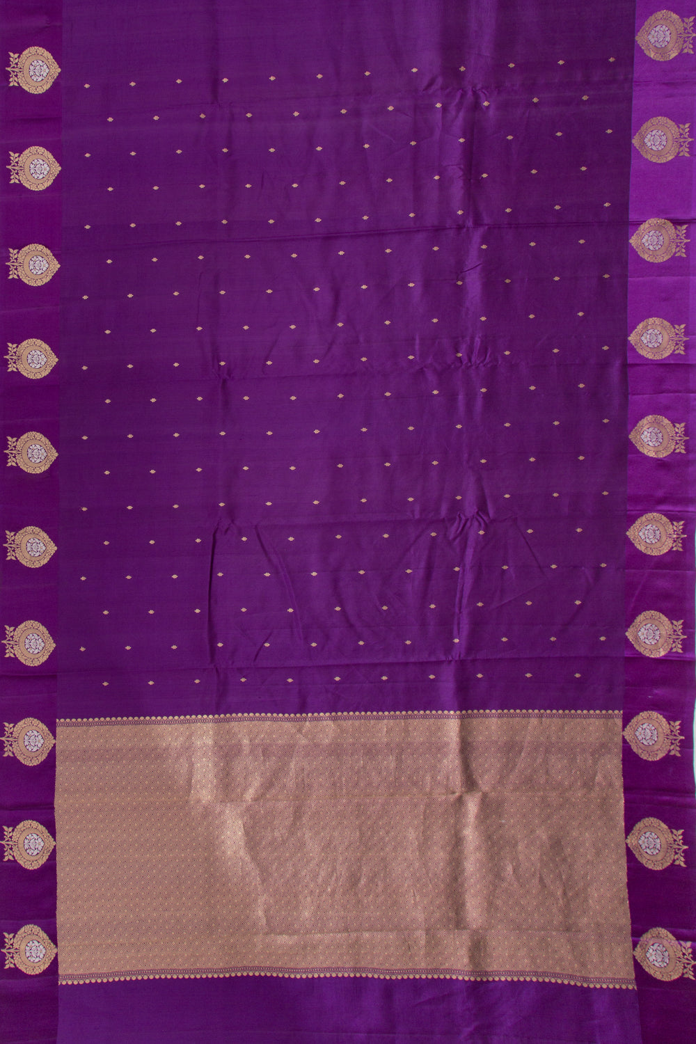 Banarasi Katan Silk Butta Violet Saree