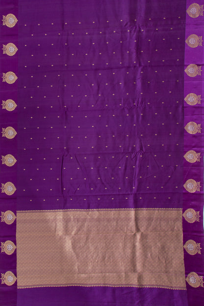 Banarasi Katan Silk Butta Violet Saree