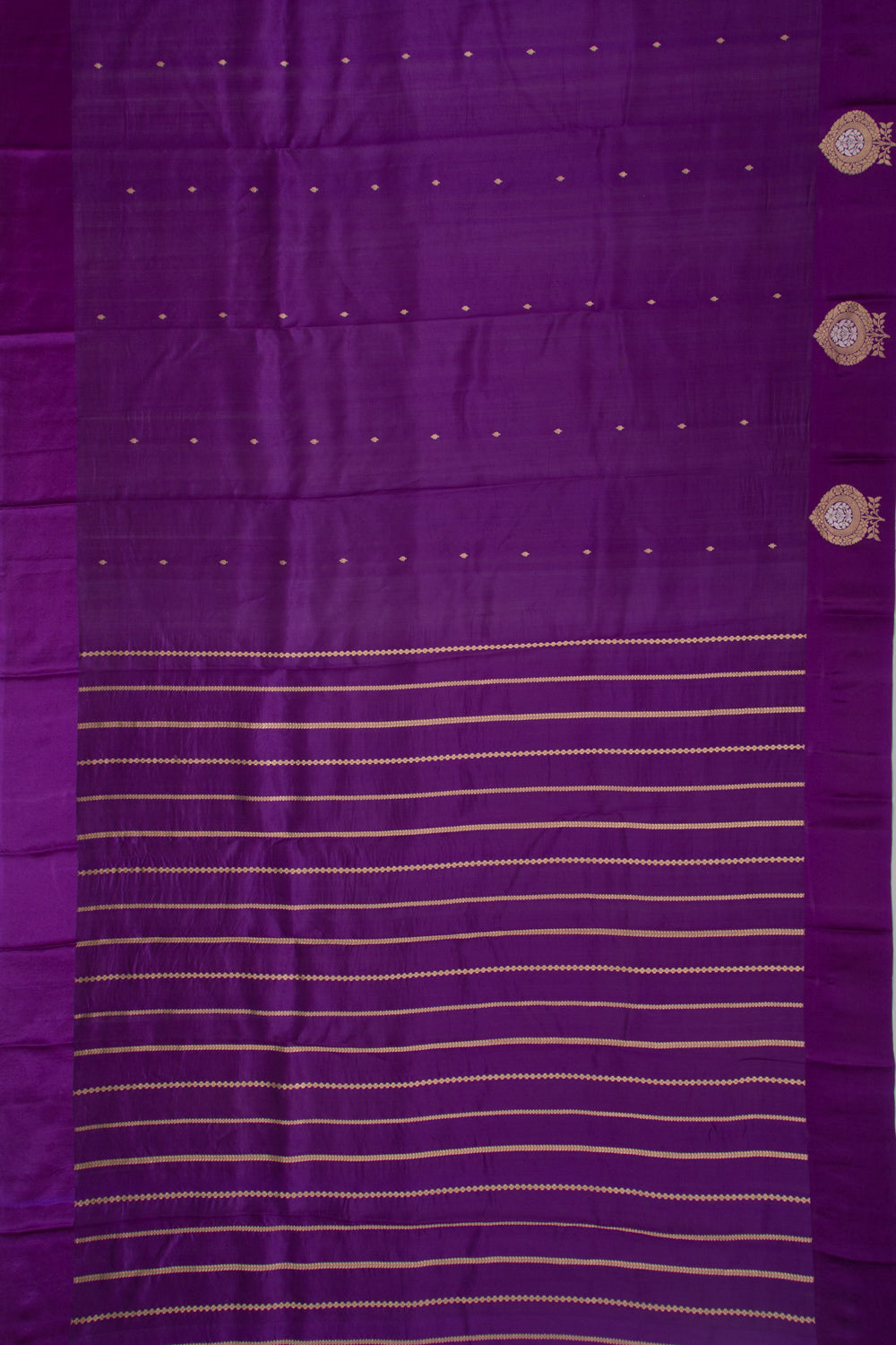 Banarasi Katan Silk Butta Violet Saree