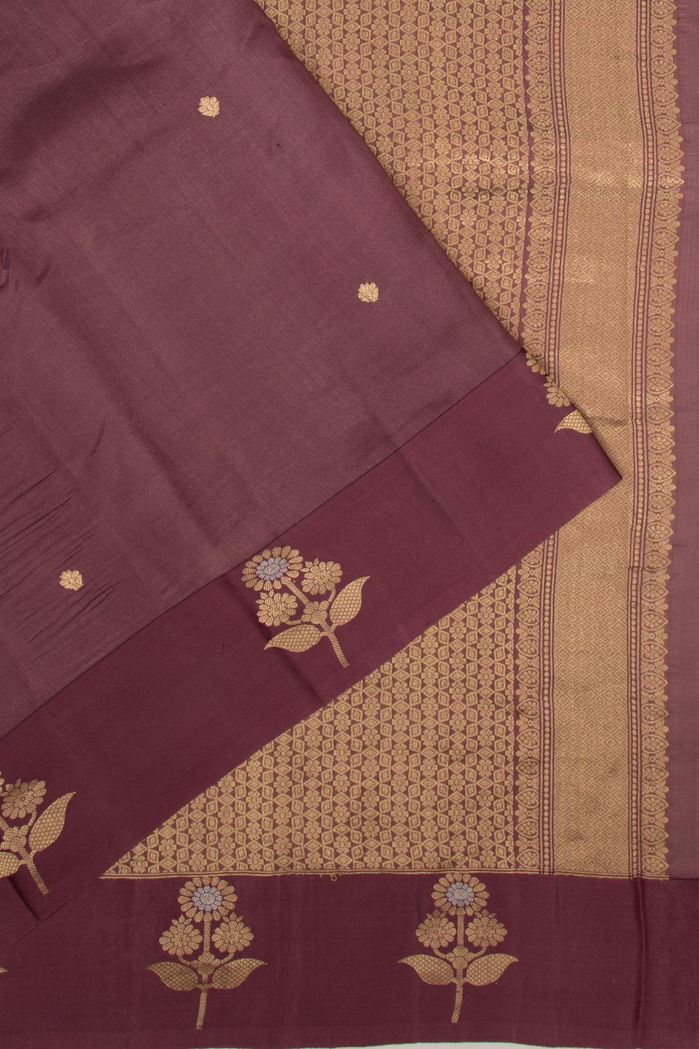 Banarasi Katan Silk Butta Purple Saree