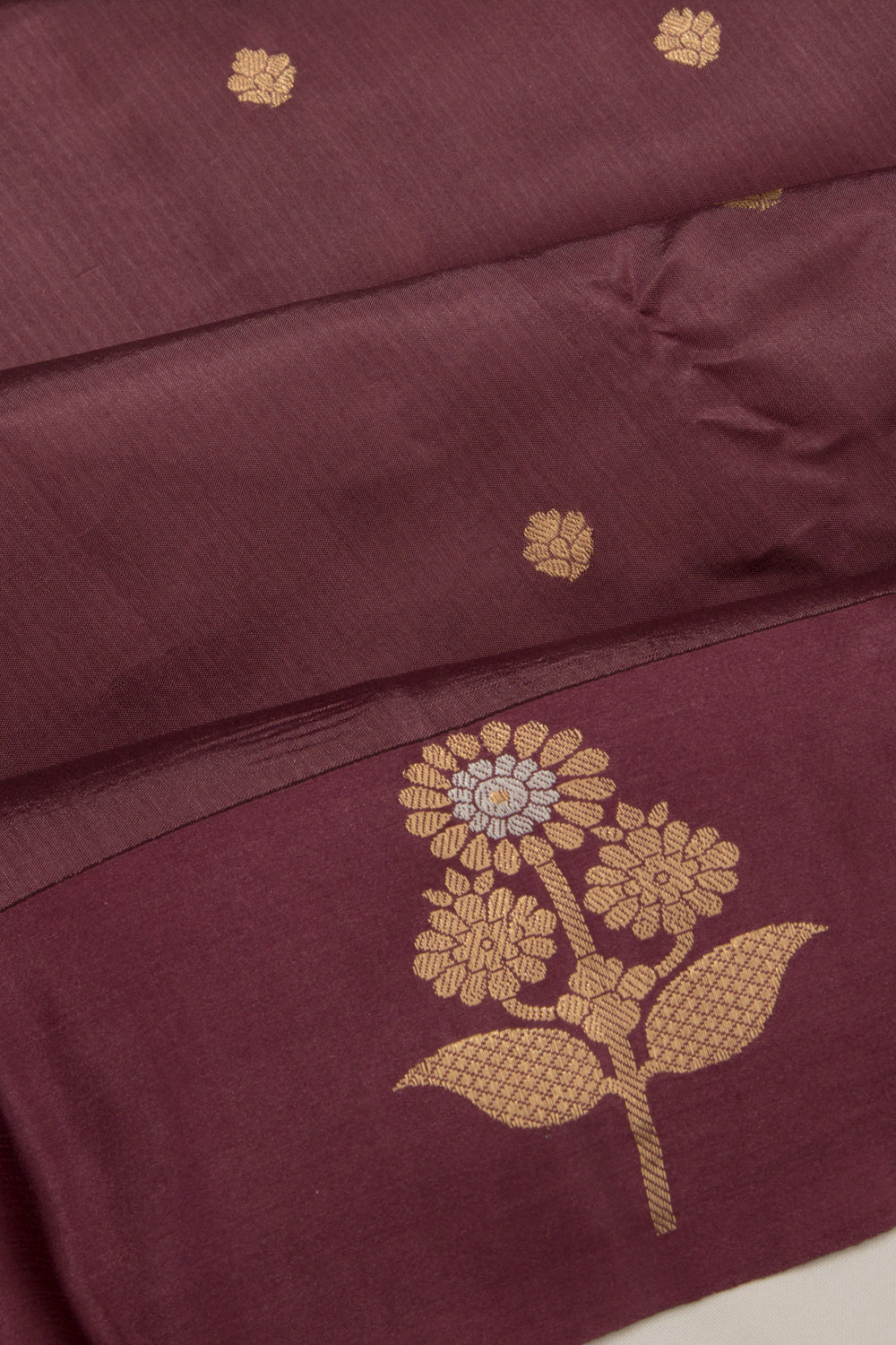 Banarasi Katan Silk Butta Purple Saree