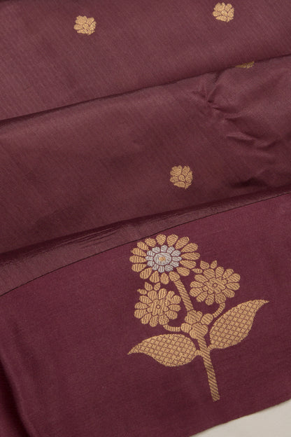 Banarasi Katan Silk Butta Purple Saree