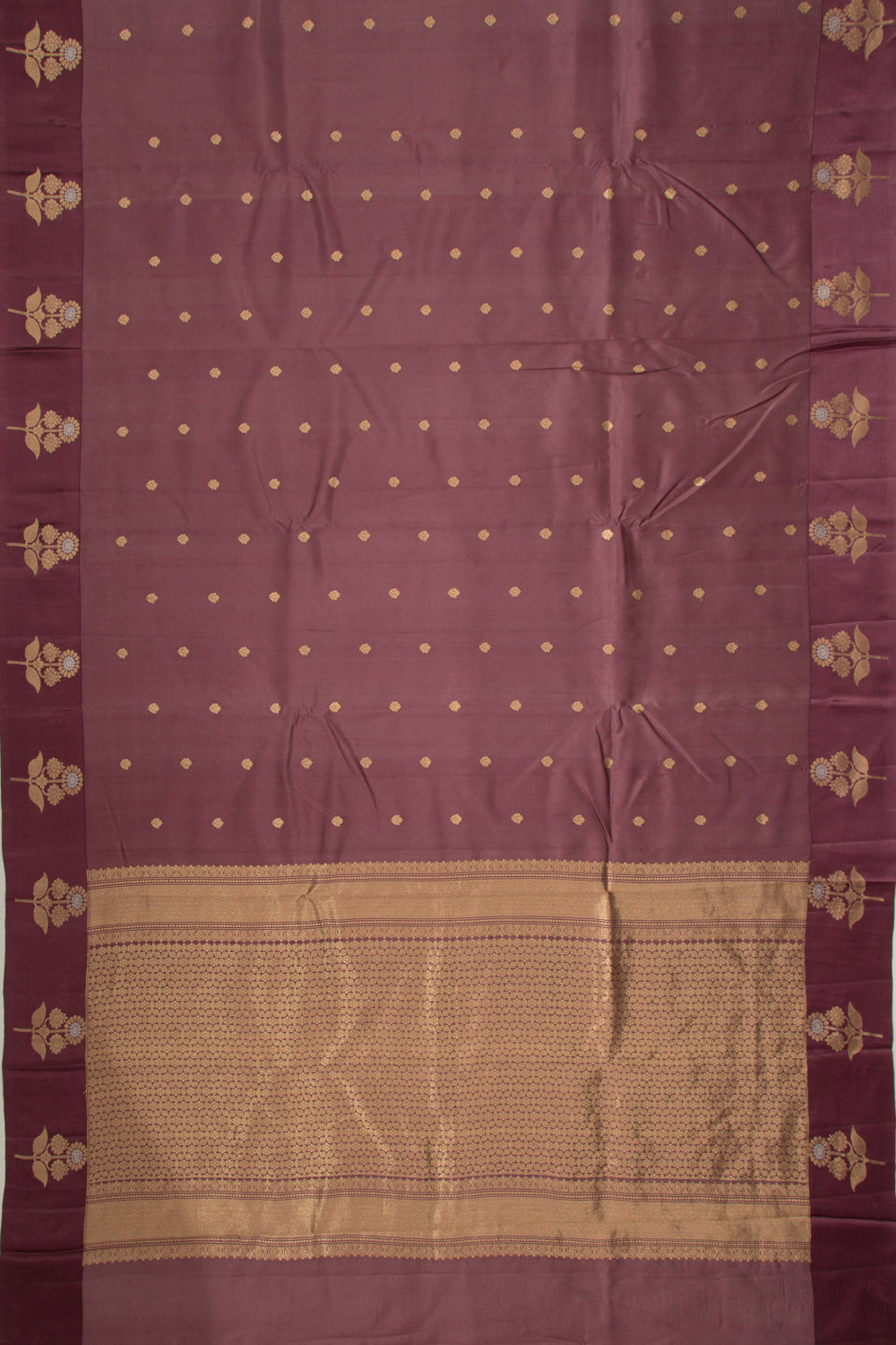 Banarasi Katan Silk Butta Purple Saree
