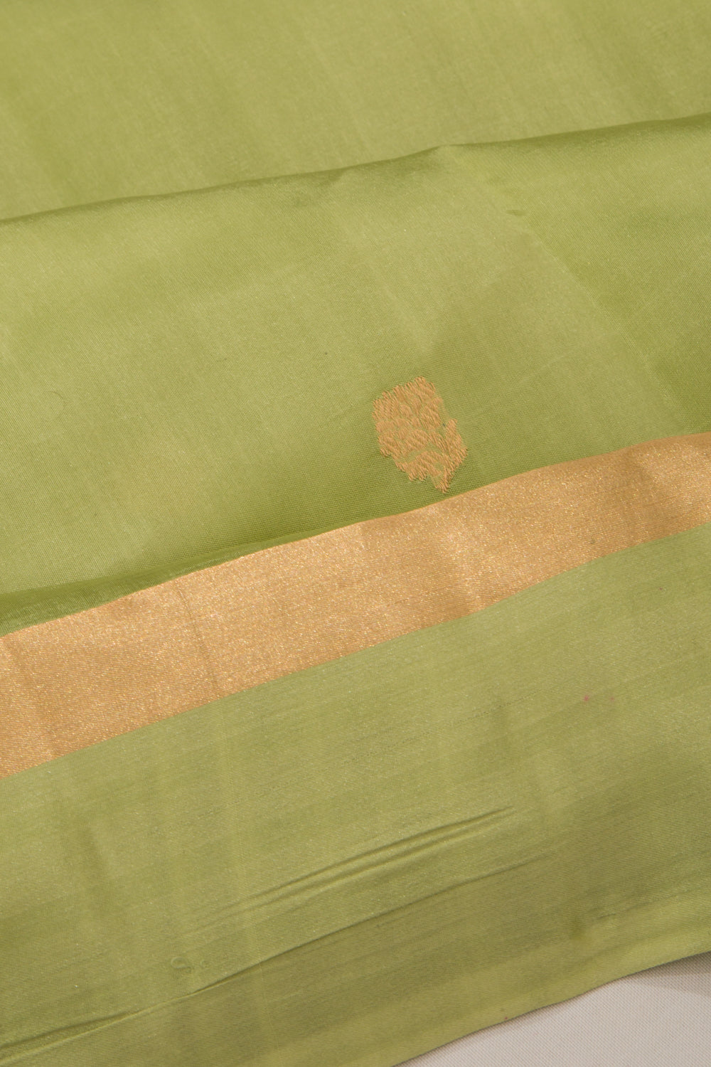 Banarasi Katan Silk Butta Green Saree