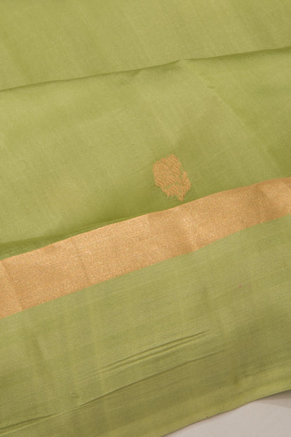 Banarasi Katan Silk Butta Green Saree