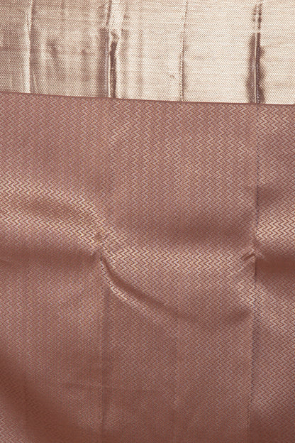 Kanchipuram Silk Brocade Snuff Saree