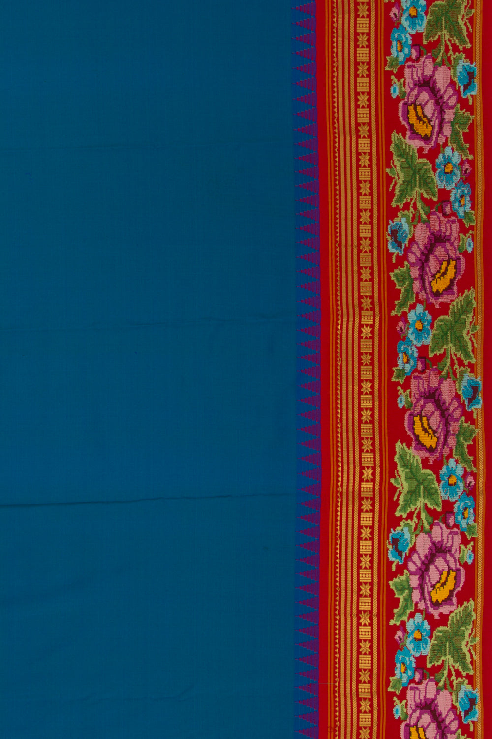 Soft Silk Plain Royal Blue Saree