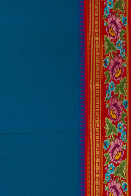 Soft Silk Plain Royal Blue Saree