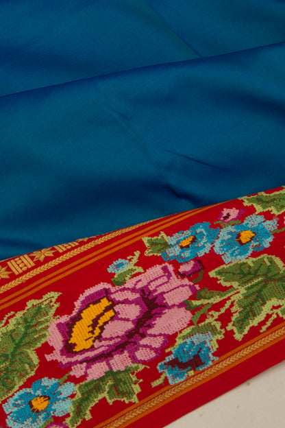 Soft Silk Plain Royal Blue Saree