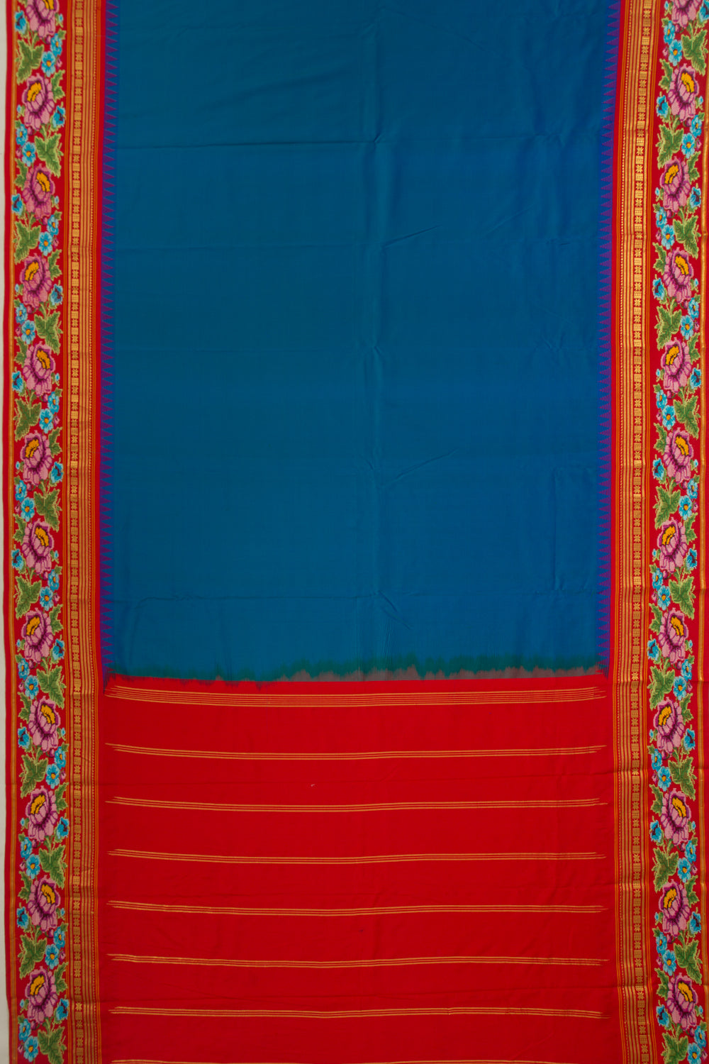 Soft Silk Plain Royal Blue Saree